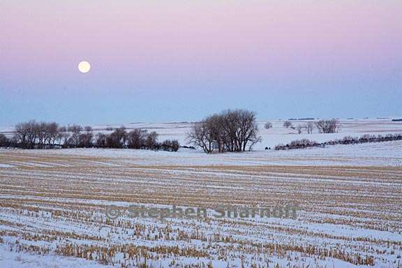 moonset winter south dakota graphic